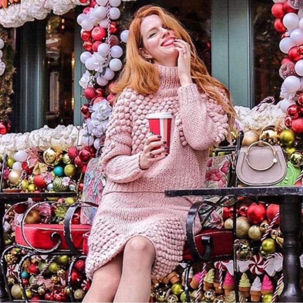 CHICWISH sexy funnel neck pompom sweater